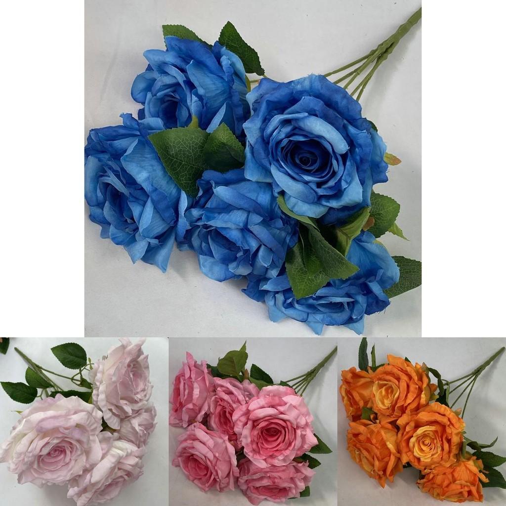 Bouquet de Fleurs Artificielles en Soie Rose Décoration de Mariage Maison Photographie Accessoire Floral