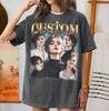Individuelles Bootleg-Shirt für Freundin, Personalisiertes T-Shirt mit Boyfriend-Foto, T-Shirt mit Foto + Name der Freundin (Comfort Colors), Geschenk für Freundin