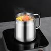 1.5/TwoL Oil Filter Vessel Multi-Functional With Frying Basket Grease Container Large Capacity Stainless Steel Oil Strainer Pot