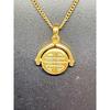 Used GIVENCHY Rotating Top Necklace Gold Vintage