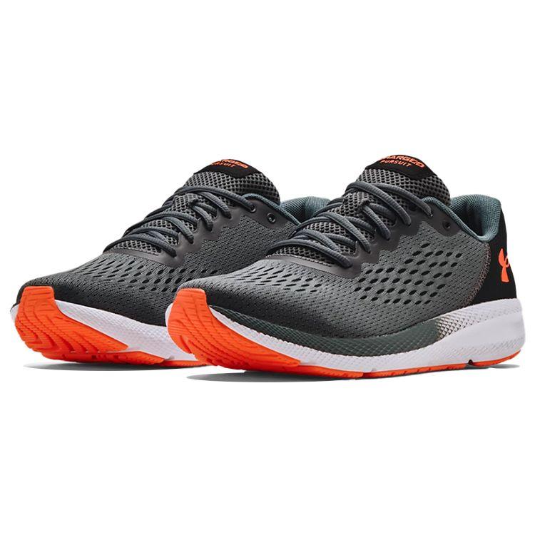 Under Armour Charged Pursuit 2 SE Comfortable Versatile Fabric Synthetic Leather Low-Top Training Running Shoes Men Sneaker Asphalt-Gray 3023865-103