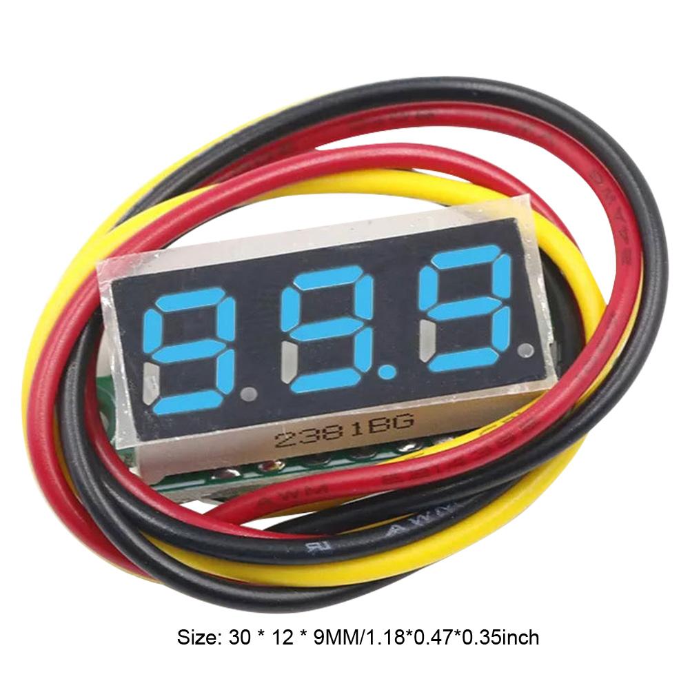 10-50PCS Digital Mini Digital Voltmeter 0.28Inch Three-Line 0-100V Digital Voltmeter Gauge Tester LED Display Panel Voltmeter