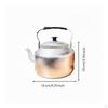 Aluminum Teapot Stovetop with Strainer Lightweight Tea Kettle for Campers, Kitchen, Camping
