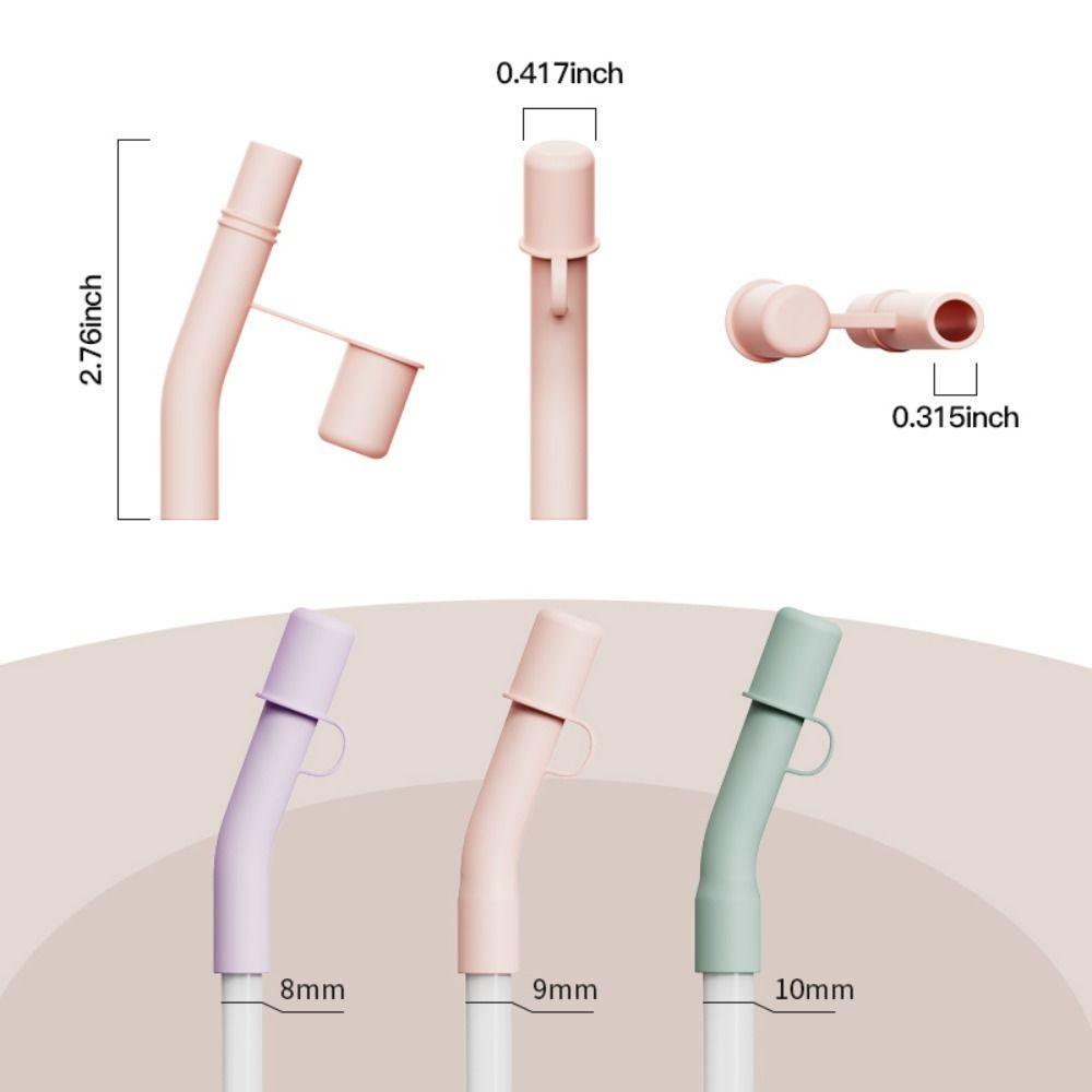3Pcs Silicone Straw Extended Cover Cap Reusable Straw Tips Cover Straw Topper for Stanley Cup