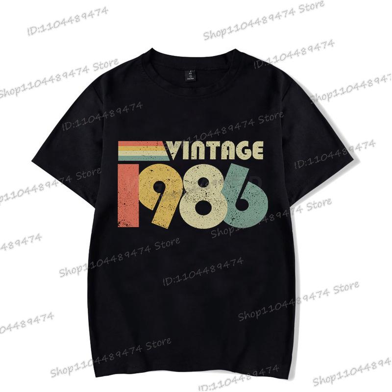 Harajuku 1980 To 1989 Year Streetwear Men Short Sleeve Established 1985 T-shirt O-neck Women Birthday Gift Fashion Tshirts