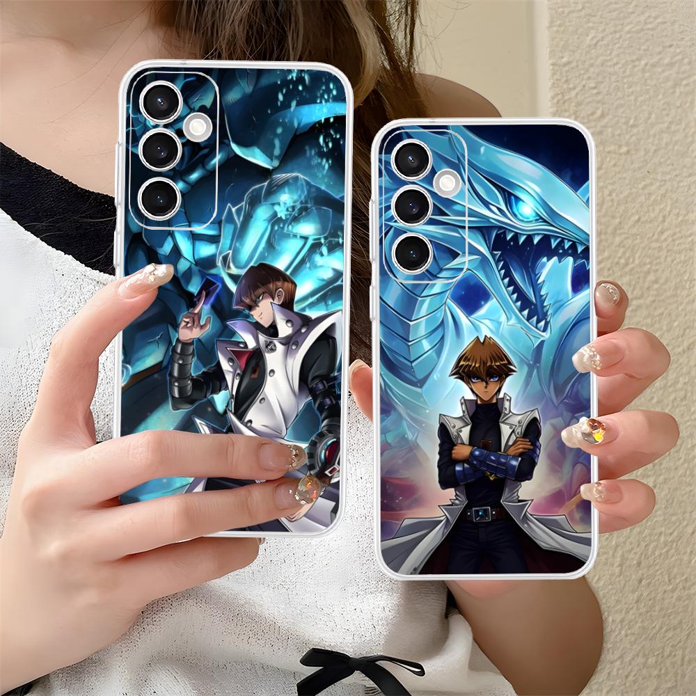 Yugioh Seto Kaiba Phone Case for Samsung Galaxy S25 S24 S23 S22 S21Plus FE Ultra Soft TPU Clear Shockproof Cover