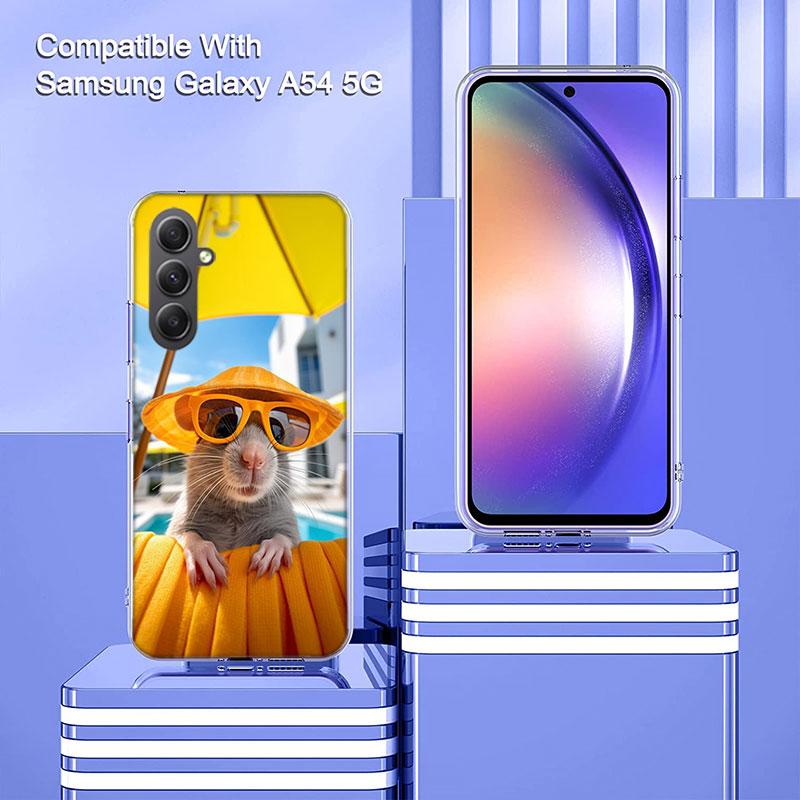 Cute Hamster Phone Case for Samsung A17 A37 A57 A07 A16 A26 A36 A56 A06 A02S A12 A22 A32 A52S A04S A14 A24 A34 A54 A03 A13 A33 A