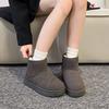 [Spot quick delivery] New fashion snow boots women's thick soles 2025 direct sales thickened velvet waterproof warm cotton shoes