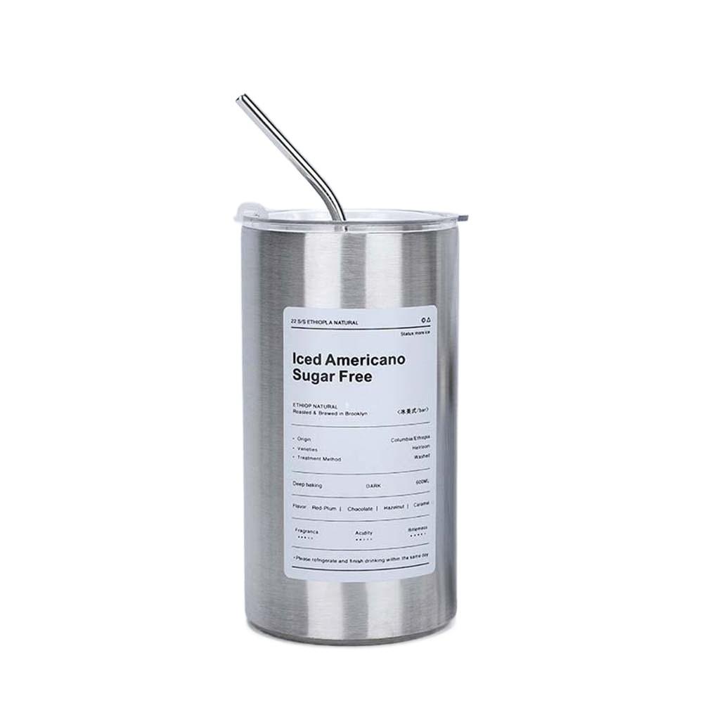 

Large Capacity 600ML Thermos Cup Double-layer Vacuum Handheld Drinking Mug Cycling срібний