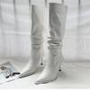 Fashion Women's High-heeled Boots Sexy Pointed Toe High Heels Leather Boot Fashion Knee High Boots for Women Elegant Dancing Party Pumps