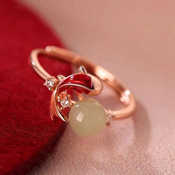 Sam Panda 925 Silver Simple Ring For Women Fine Jewelry Finger Adjustable Open Vintage Big Ball Ring For Party Birthday