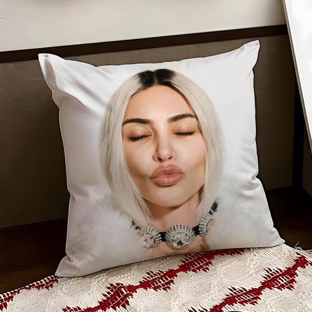 KKim KKardashianS Cushion Cover Reversible Soft Durable Pillow Cover Home Car MultiScene Use for Daily Comfort