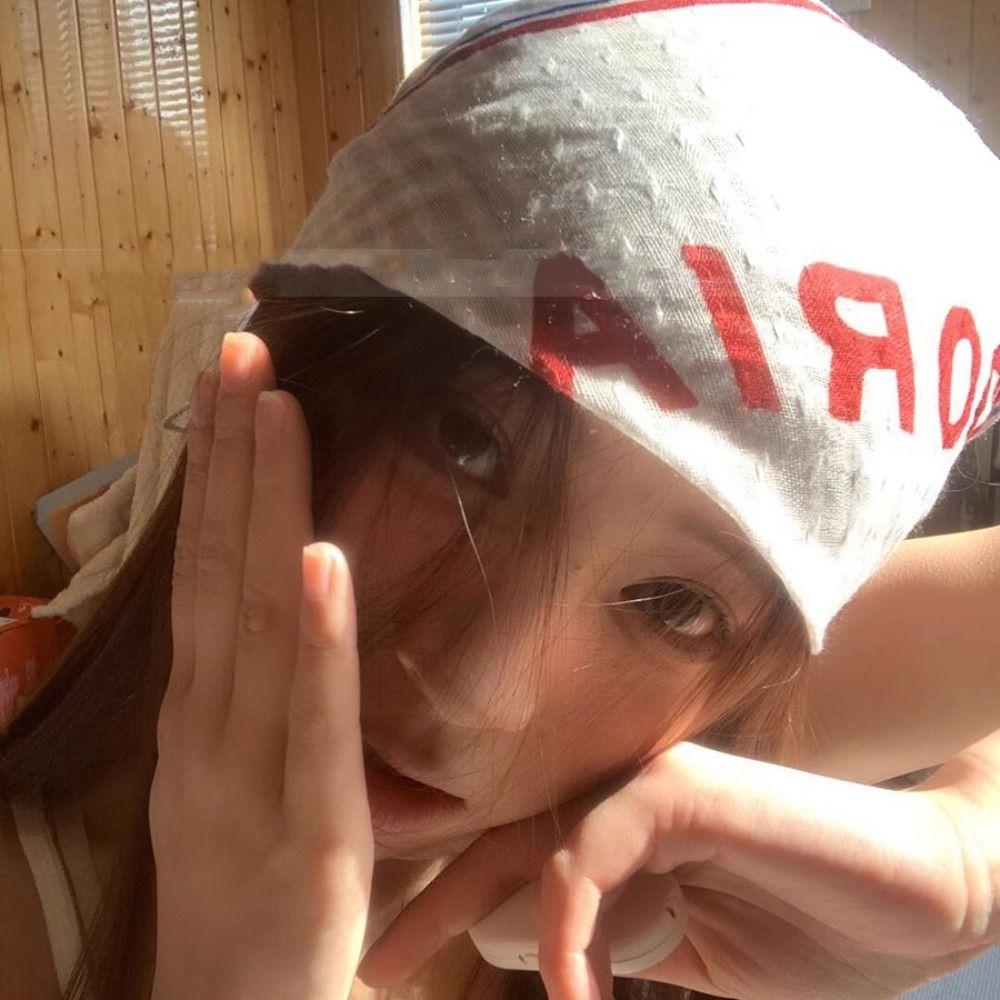 Spicy Girl Star  Hair Band Hip Hop Small Square Scarf Fashion Leopard Print Hair Scarf  Girls