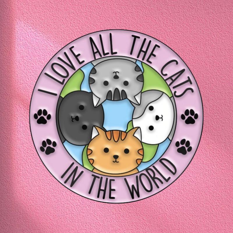 European Cartoon Cat Alloy Enamel Pin Badge Zheqi