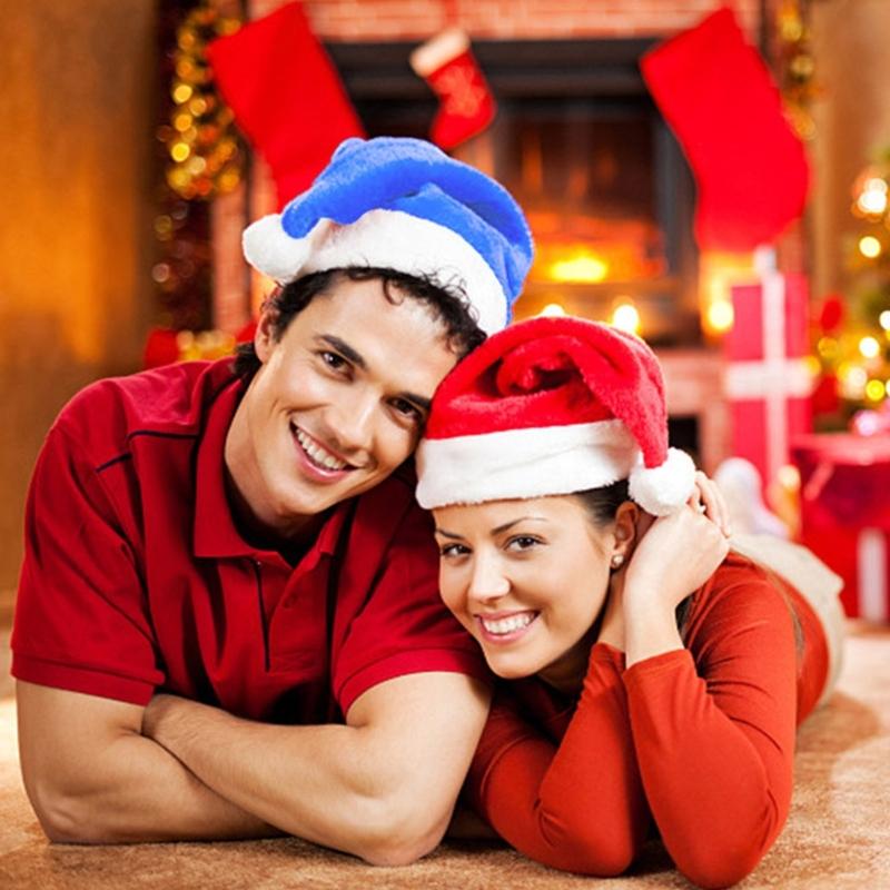 Party Hat MerryChristmas Plush Hat for Festival Family Gathering PartyFavor Props Hat Holiday Cap Decorative Santa Hat