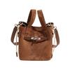 Suede bag women's autumn and winter new niche shoulder messenger bag matte retro portable bucket bag