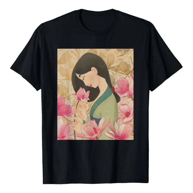 Camiseta Disney Mulan Con Estampado Floral S