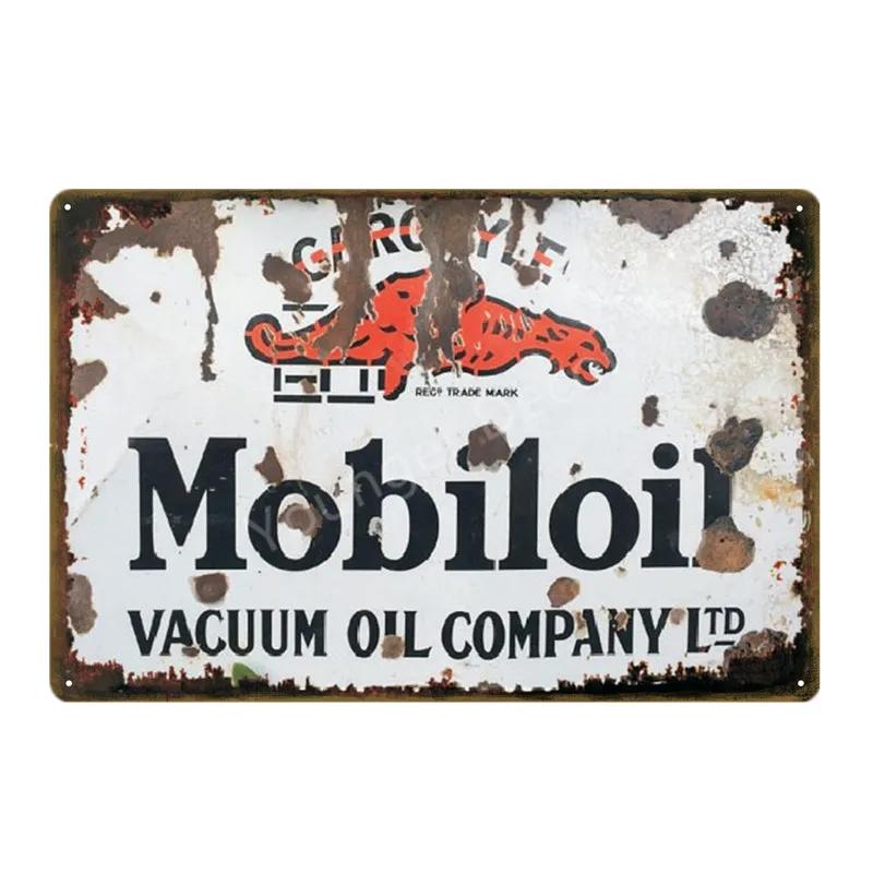 Vintage Motor Oil Gasoline Metal Signs Tin Poster Retro Bar Pub Garage Decor Gas Station Decorative Wall Plaque YJ126