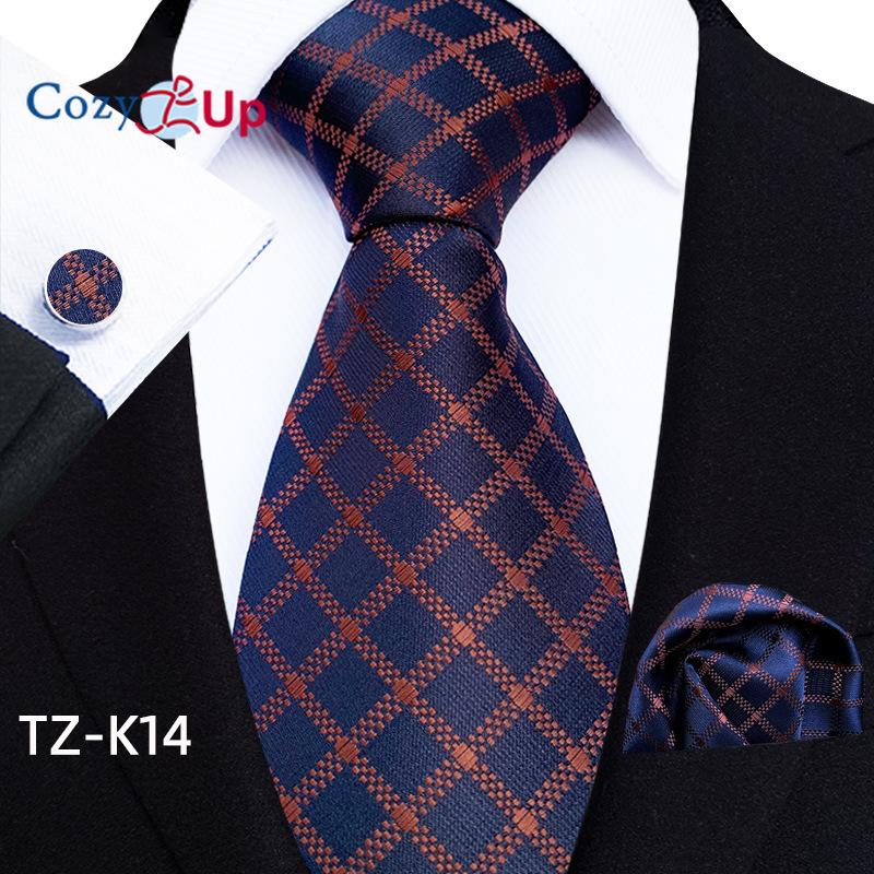 Cozy Up Three-piece Set Paisley Fashion Business Men's Tie Includes Tie Cufflinks Handkerchief