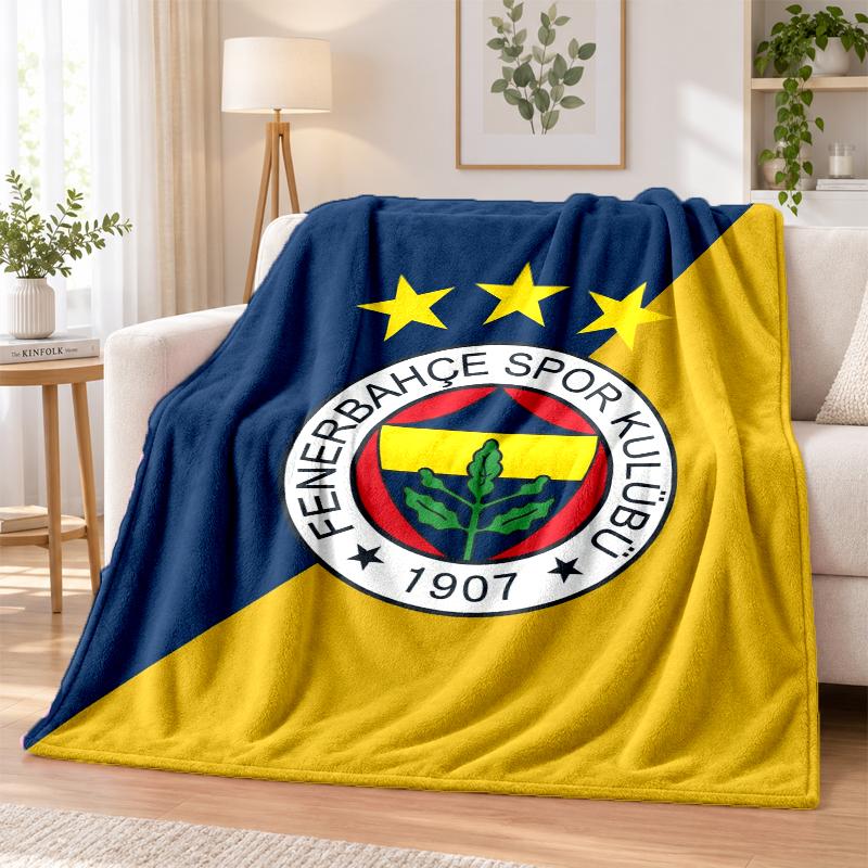 Fenerbahçe FC Printed Flannel Blanket Warm Comfort Bed Throw For Indoor Home Decoration