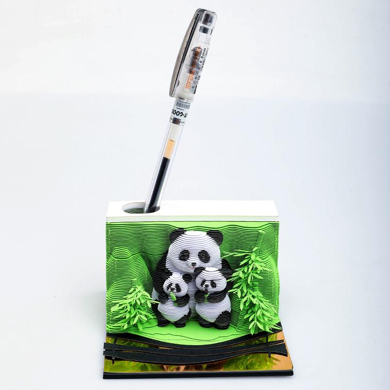 

Календарь-часы 2026 Настольный календарь 3D Отрывной календарь Искусство резьбы по бумаге Блокнот для заметок Подарок на Рождество, новоселье