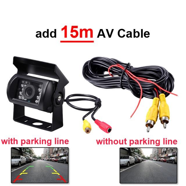 Reverse Camera 4 Pin AV Port IR Night Backup Camera Waterproof For Truck/Trailer/Pickups/RV/ Heavy
