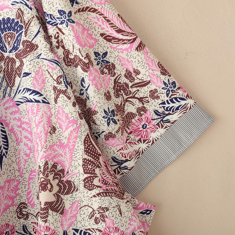 ZANZEA Women Casual V-Neck Loose 3/4 Sleeve Print Cover Up Blouse