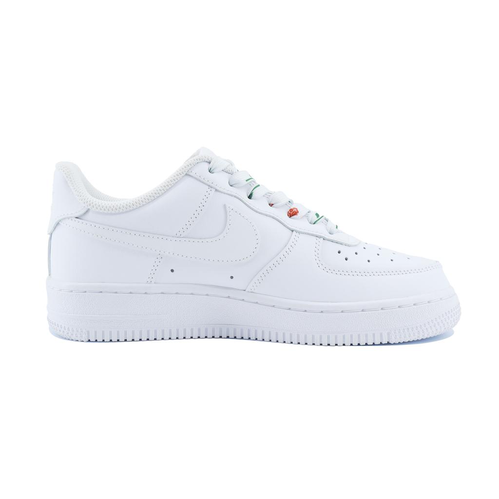 Nike Air Force 1 Floral Slip Resistant Abrasion Resistant Low top Skateboard Shoes Unisex White CW2288-111(Team448-)