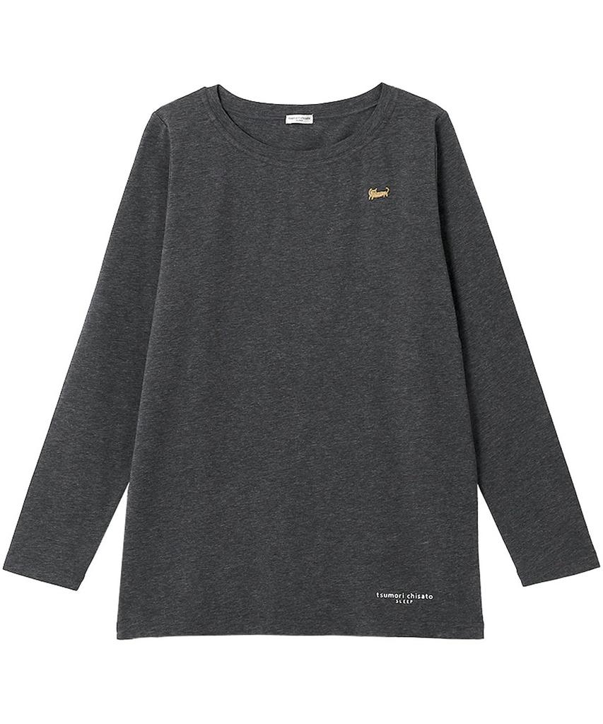 Wacoal RELAX SLEEP Relax Tsumori Chisato Long Boat Cotton Blend Stretch Tsumori Chisato SLEEP BL M & (Wacoal & Sleep) Top, Sleeve, Neck, Loungewear,