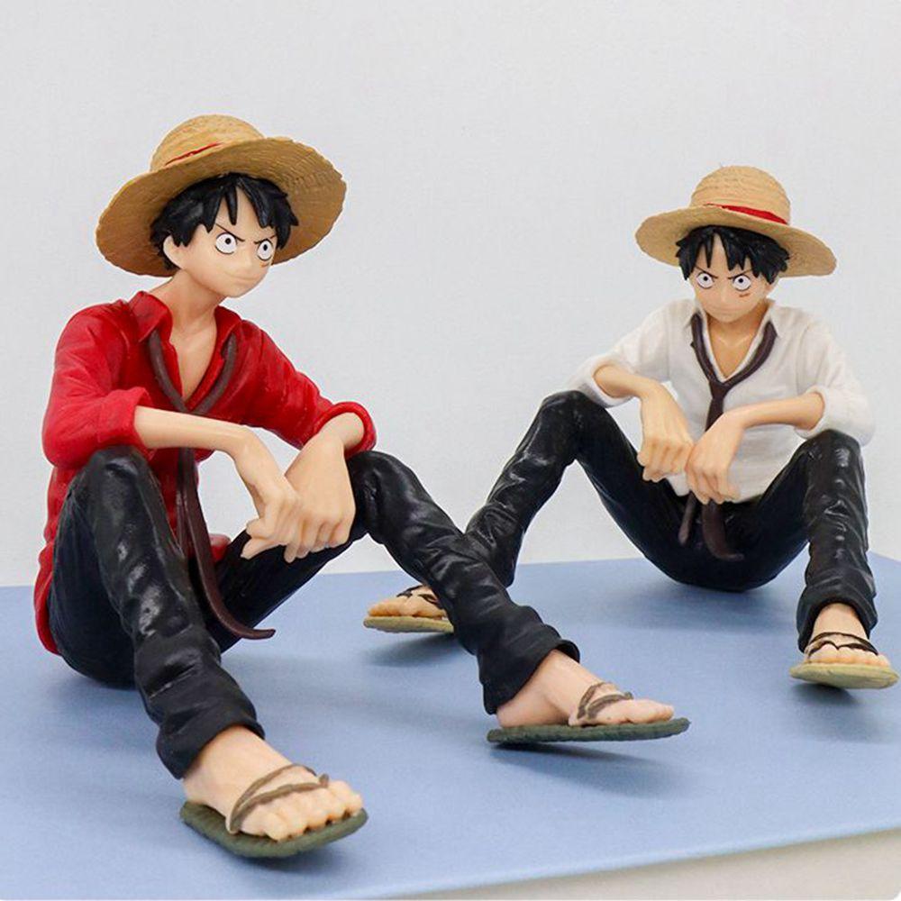 1 Pc Anime ONE PIECE Action Figures Luffy Sitting Posture Straw Hat Captain PVC Model Collection Kid Gift Toy