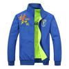 Men's Reversible Windproof Jacket: Double-Sided Wear, Casual, Loose Fit, Plus Size, Single-Layer for Spring & Autumn.