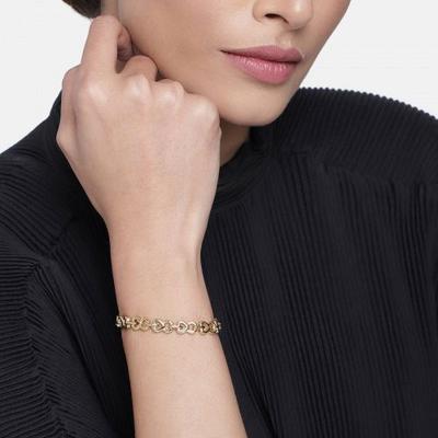 Women's 24 CT Gold Plated See-Saw Tennis Bracelet