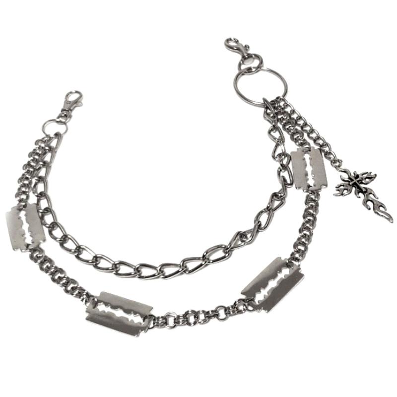 

Cross Blade Pendant Pants Chain Jeans Keychains for Men Women Unisex Harajuku Goth Waist Chains Aesthetic Jewelry Gift 1