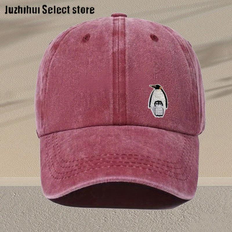 pc Lightweight Adjustable Penguin Embroidered Baseball Cap Classic Comfortable Soft Top Baseball Cap Casual Breathable Curv 1pc