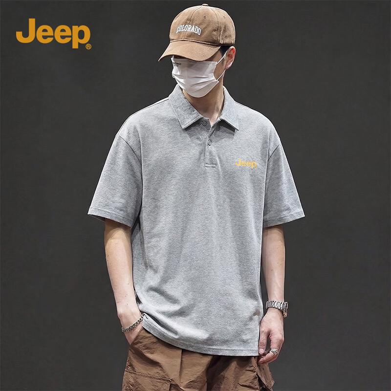 Jeep Cotton Blend Loose Polo Shirt 5XL