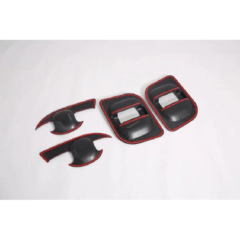 For Toyota HiAce Sixth Generation (H300) - Carbon Fiber Style Door Handle Bowl Cover Cup Cavity Trim