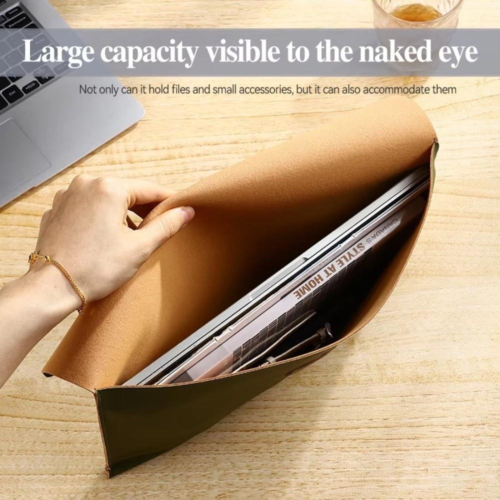 PU Leather Document Folder A4 Storage Bag Fashion Document Bag Office Organizer