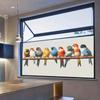 Cute Colorful Bird Static Cling Window Sticker Removable for Bedroom Living Room Glass Home Decor Art