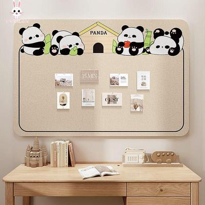 Panda Felt Board - No-Punch Cartoon Wall Sticker for DIY Photo & Message Display