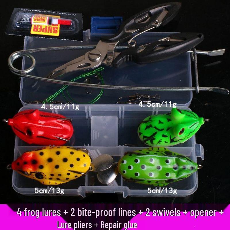 Schwimmende Froschköder Set: Weiche, Starke, Künstliche Froschköder mit Haken für Schwarzfisch