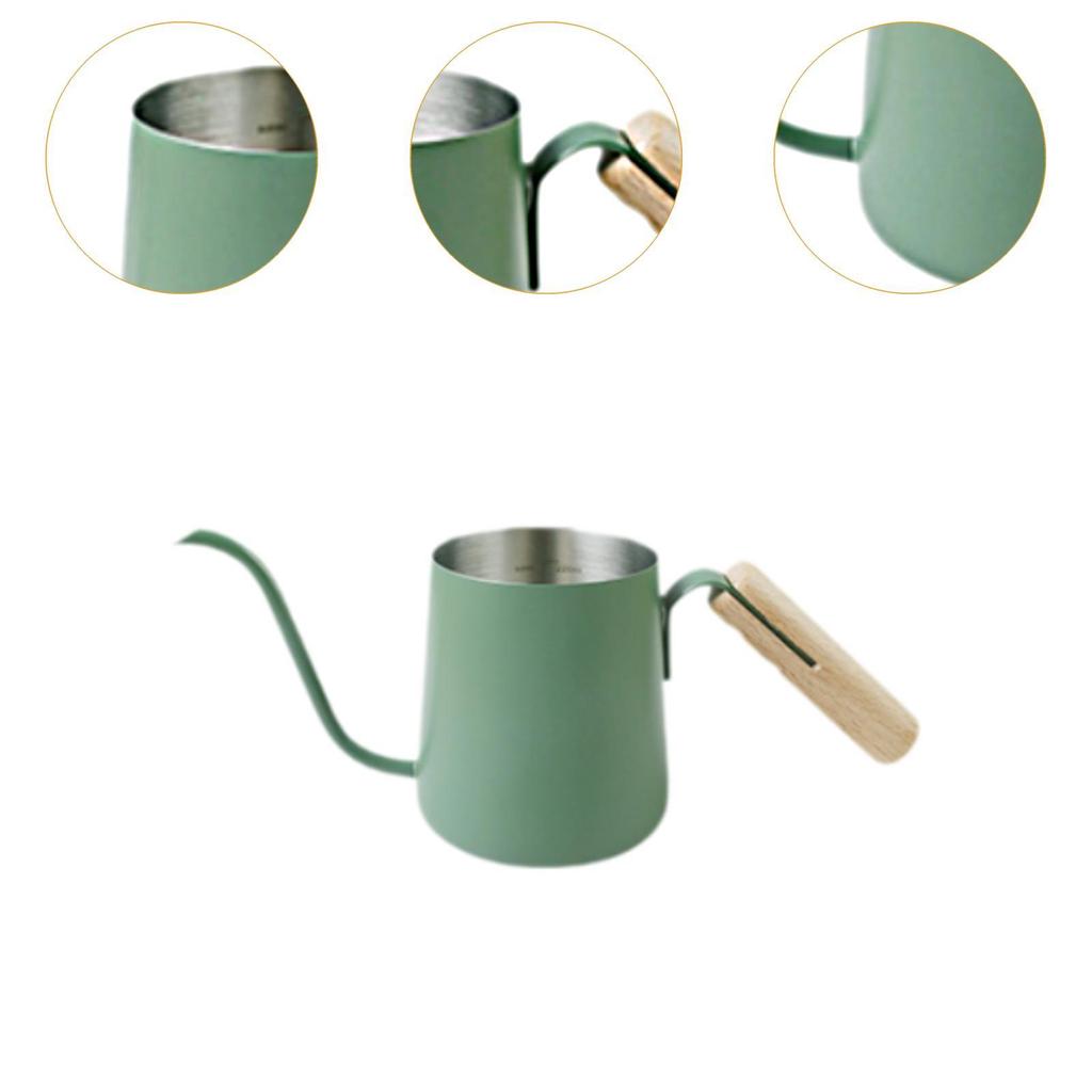 Cafetière Goulot d'oie Durable en Acier Inoxydable Poignée Thermoisolée Dripper pour Pour-over pour la Maison et le Bureau