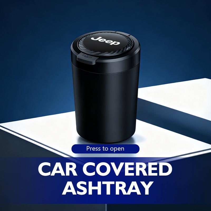 For Jeep Car Ashtray One Touch Open Portable Ashtray Cup Auto Interiors Grand Cherokee Patriot Renegade Compass Wrangler AKX1