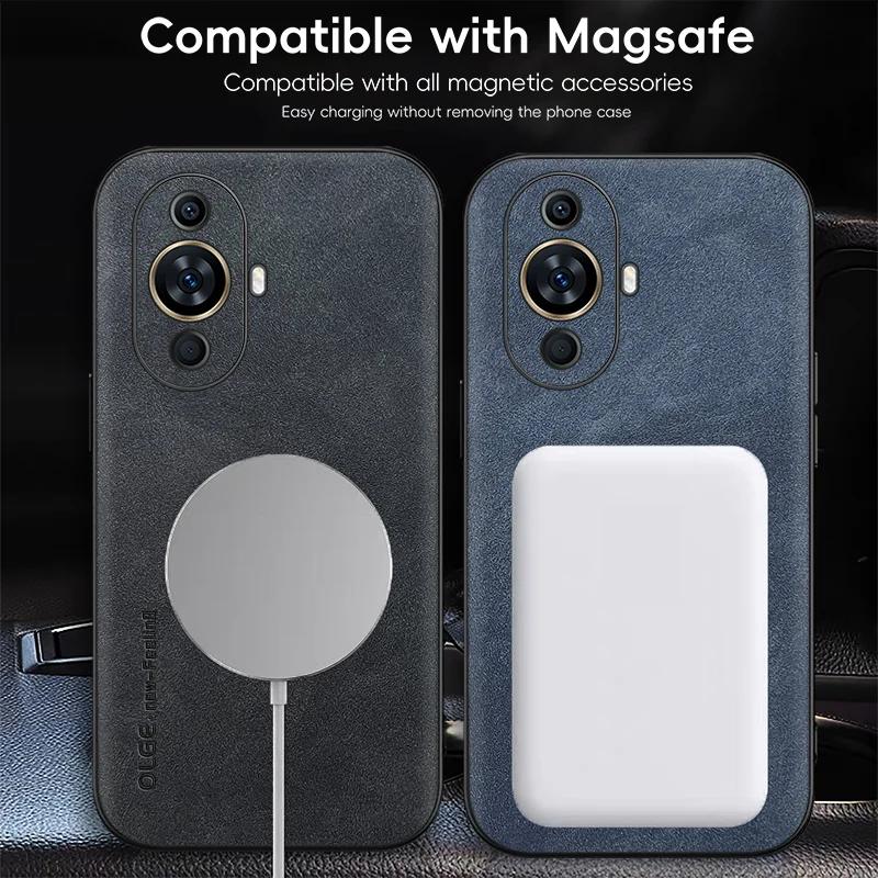 For Huawei Nova 11 11 Pro 11 Ultra Fine Hole Sheepskin Magnetic TPU Soft Edge Anti-Drop Anti Fingerprint Phone Case