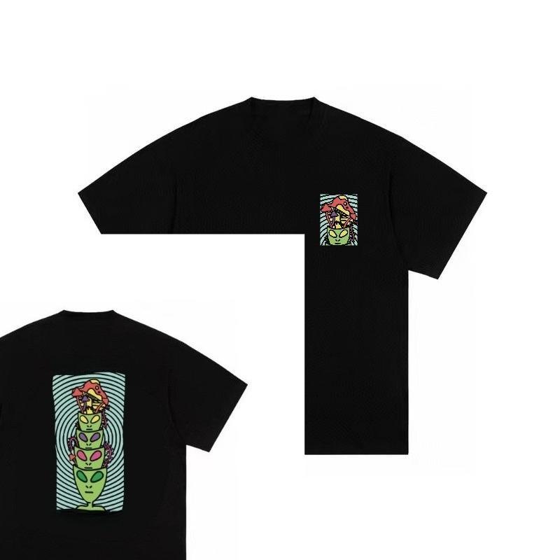 

Autumn and Winter New American Men and Women s Abstract Printed T-shirt Pure Cotton Round Neck Comfortable High Quality T-shirt 4XL