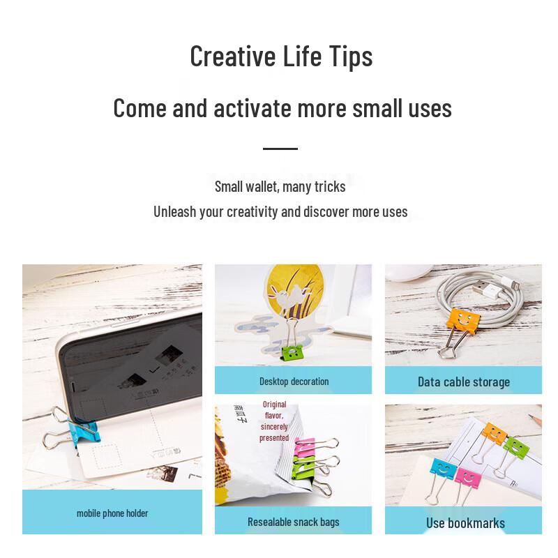 Deli Smile Series Metal Binder Clips