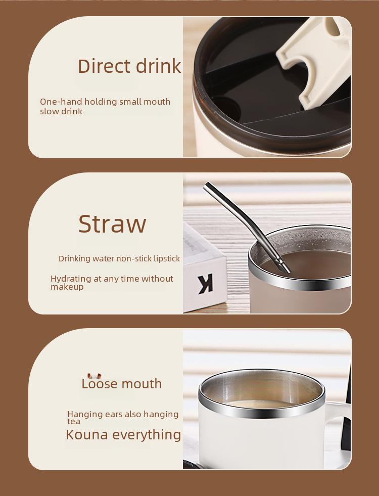 Insulated Stainless Steel Office Coffee Mug with Lid