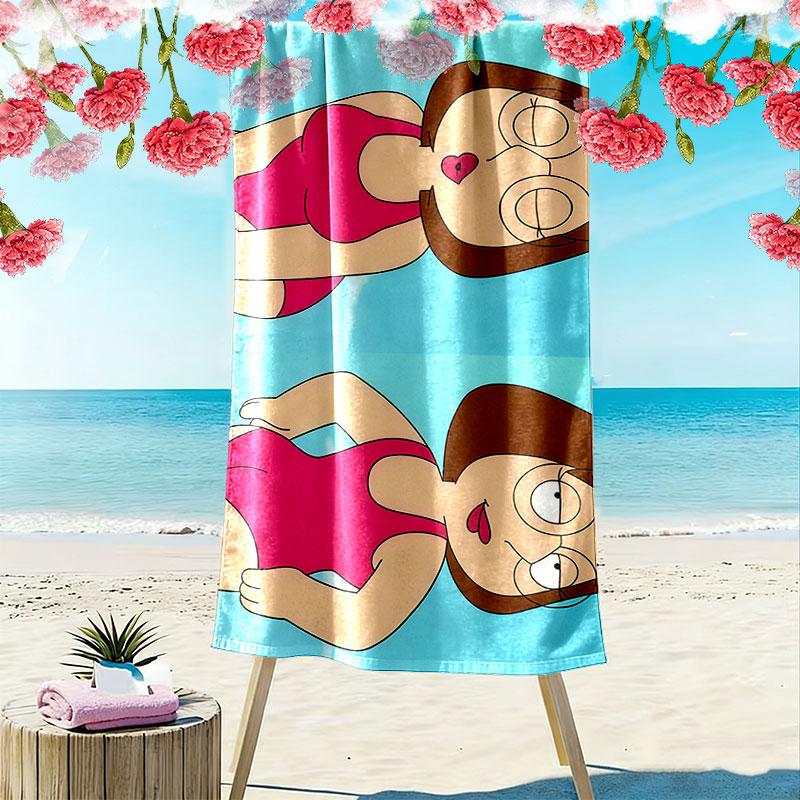 Meg Griffin Print Beach Towel, Large Soft Quick Dry Towel for Beach Camping Swimming