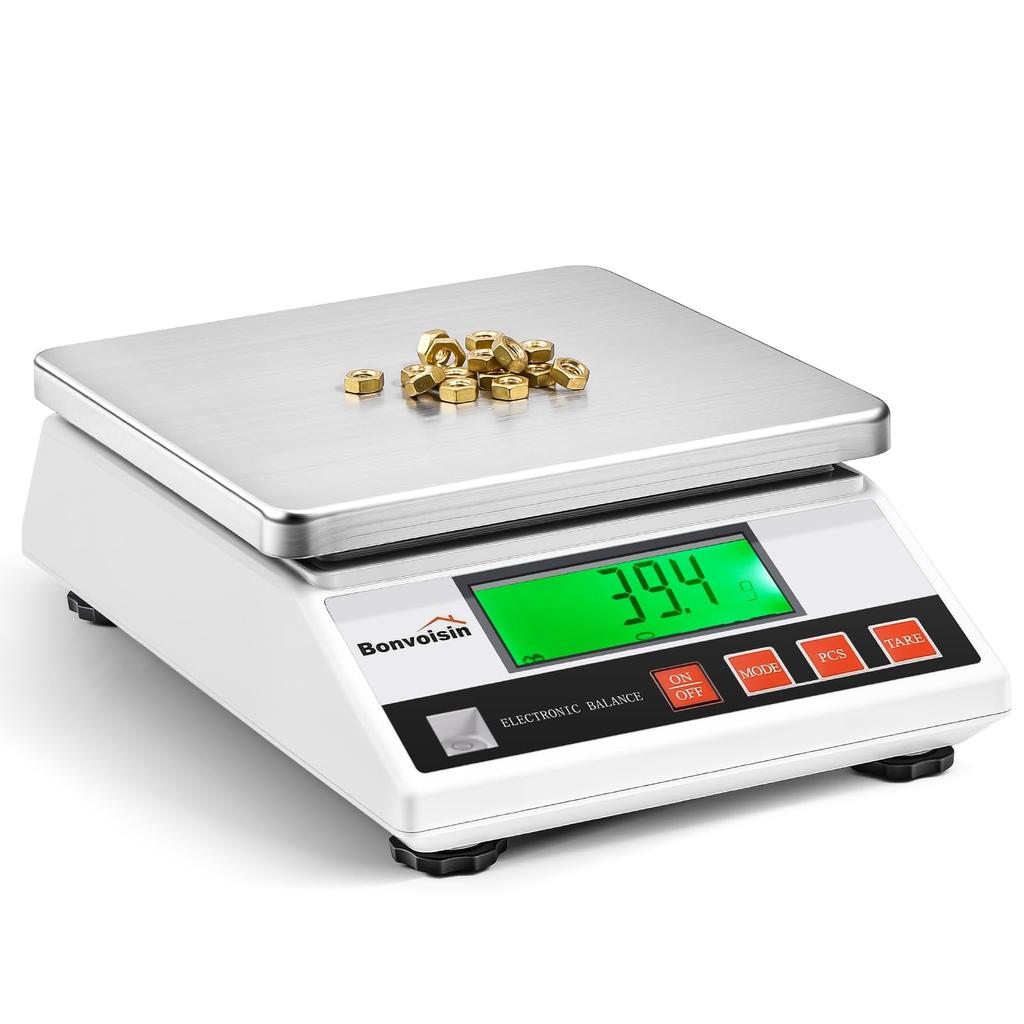 Bonvoisin Digital Scale Weighing Pan 178 X Electronic Suitable for Jewelry Battery Operated Not Power Cable Japanese Instruction Manual Included 10kg,