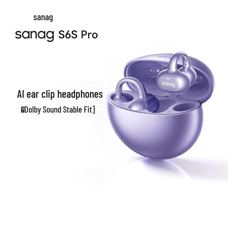 

SANAG S6S Pro Open-Ear Clip Bone Conduction Bluetooth Headset