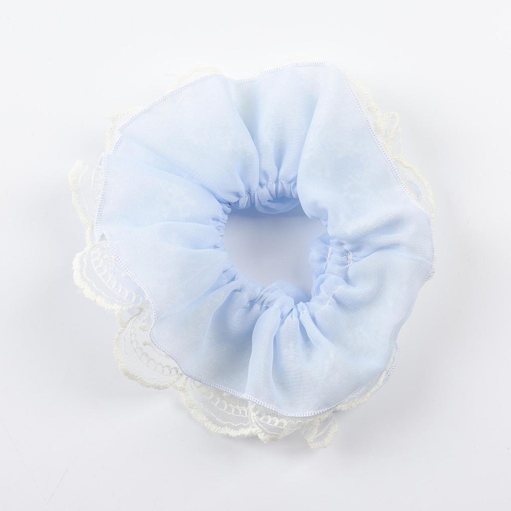 Lazy Style Korean Sweet High Elasticity Hair Tie for Girls - Large Intestine Hair Rope & Flower Rubber Band Accessory